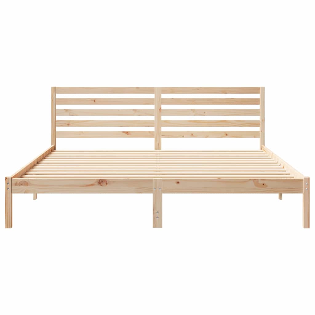 Struttura del letto Marrone 200 x 200 cm Pino massello | homemem39