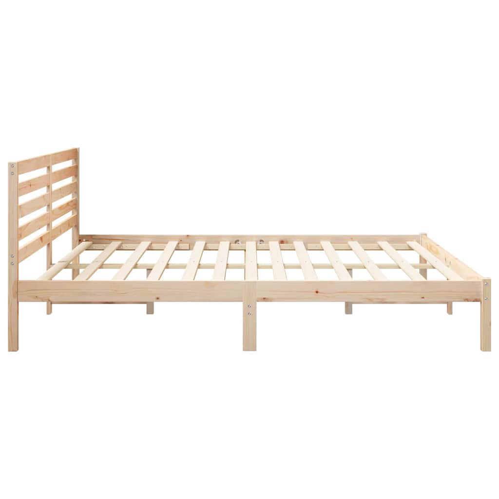 Struttura del letto Marrone 200 x 200 cm Pino massello | homemem39