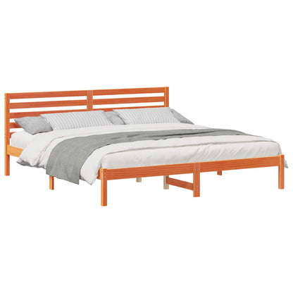 Struttura del letto Marrone cerato 200 x 200 cm Pino massello