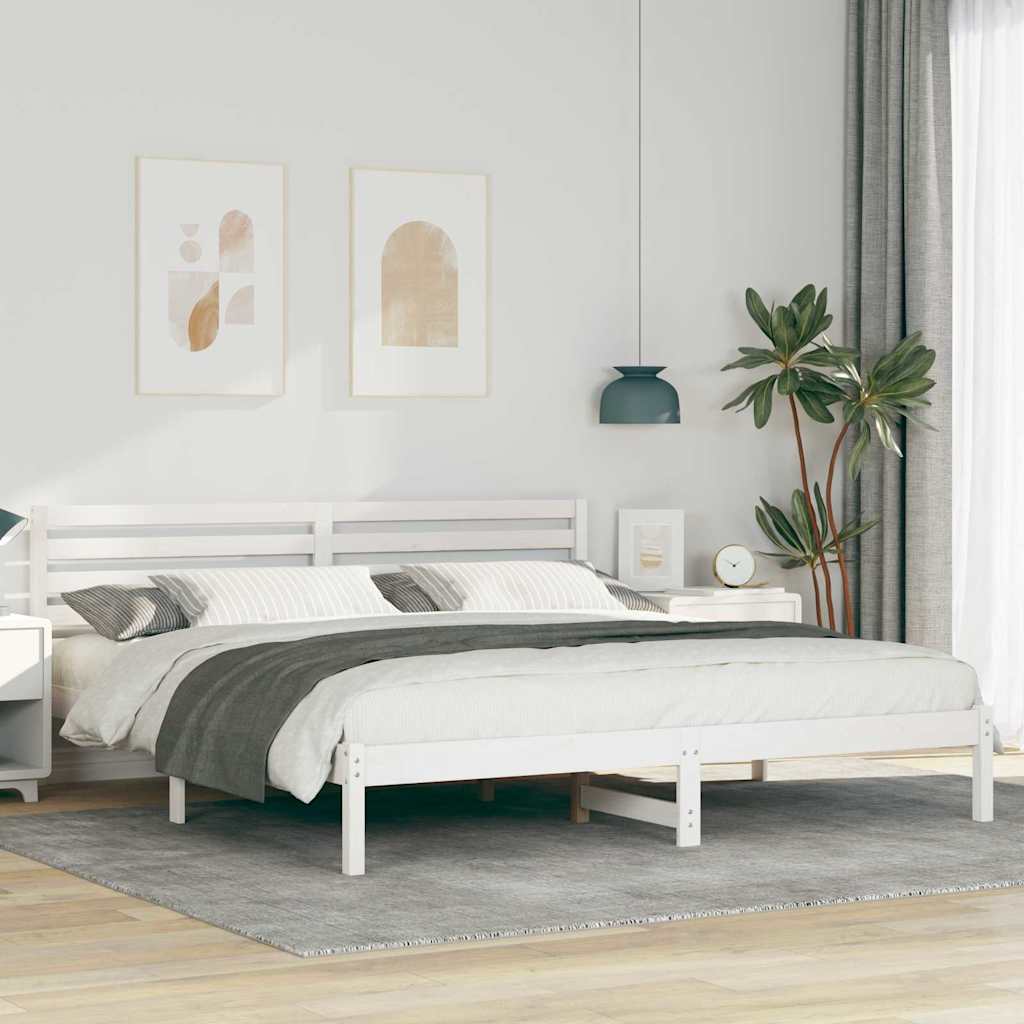 Struttura del letto Bianco 180 x 200 cm Pino massello | homemem39