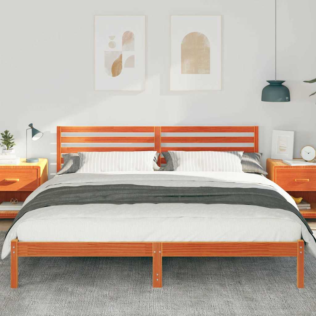 Struttura del letto Marrone cerato 180 x 200 cm Pino massello | homemem39