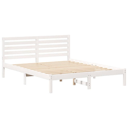 Struttura del letto Bianco 160 x 200 cm Pino massello | homemem39