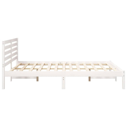 Struttura del letto Bianco 160 x 200 cm Pino massello | homemem39