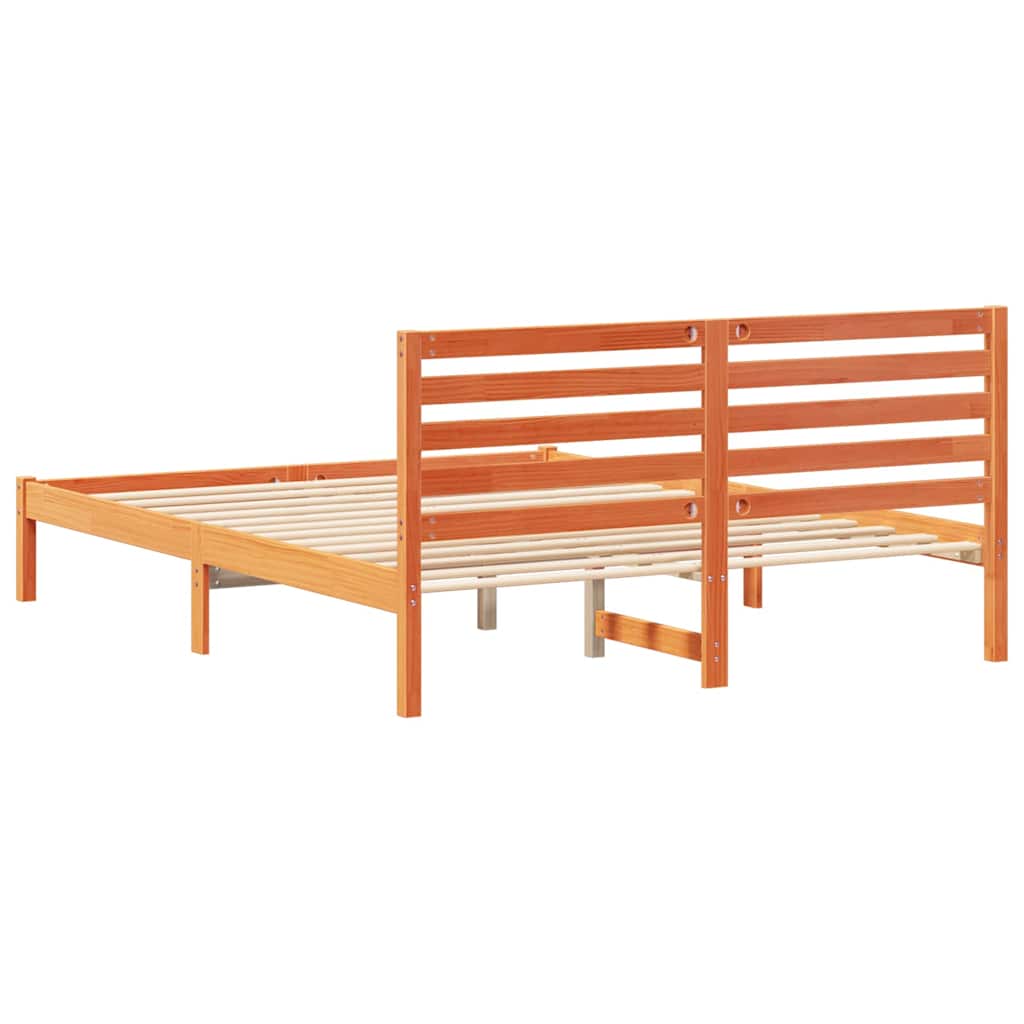 Struttura del letto Marrone cerato 160 x 200 cm Pino massello | homemem39