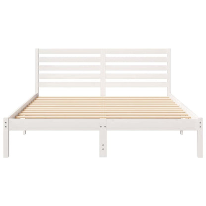 Struttura del letto Bianco 150 x 200 cm Pino massello | homemem39