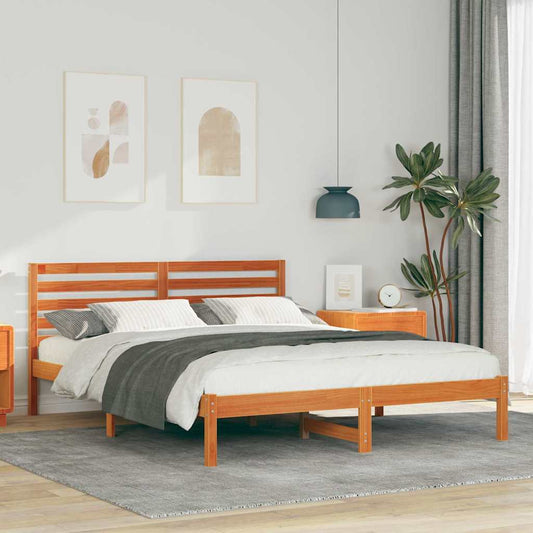 Struttura del letto Marrone cerato 150 x 200 cm Pino massello | homemem39