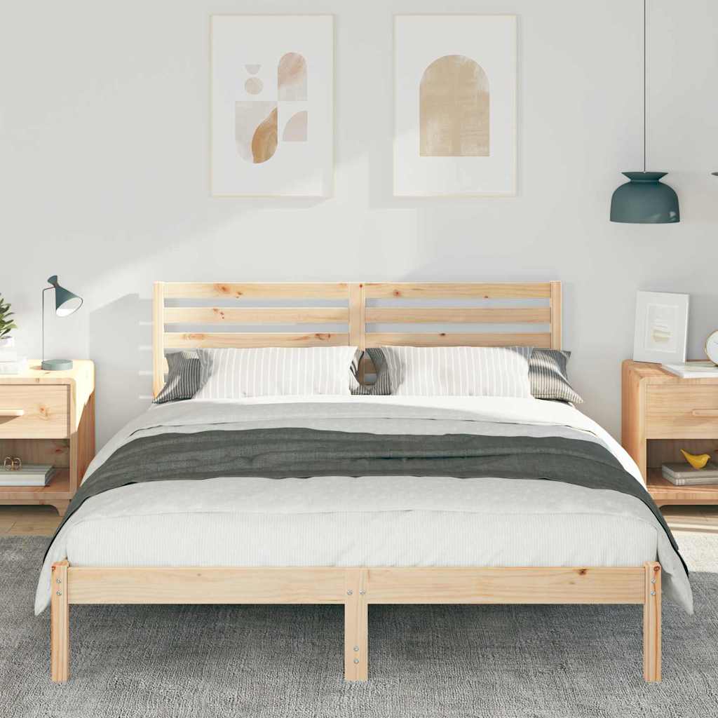 Struttura del letto Marrone 140 x 200 cm Pino massello | homemem39