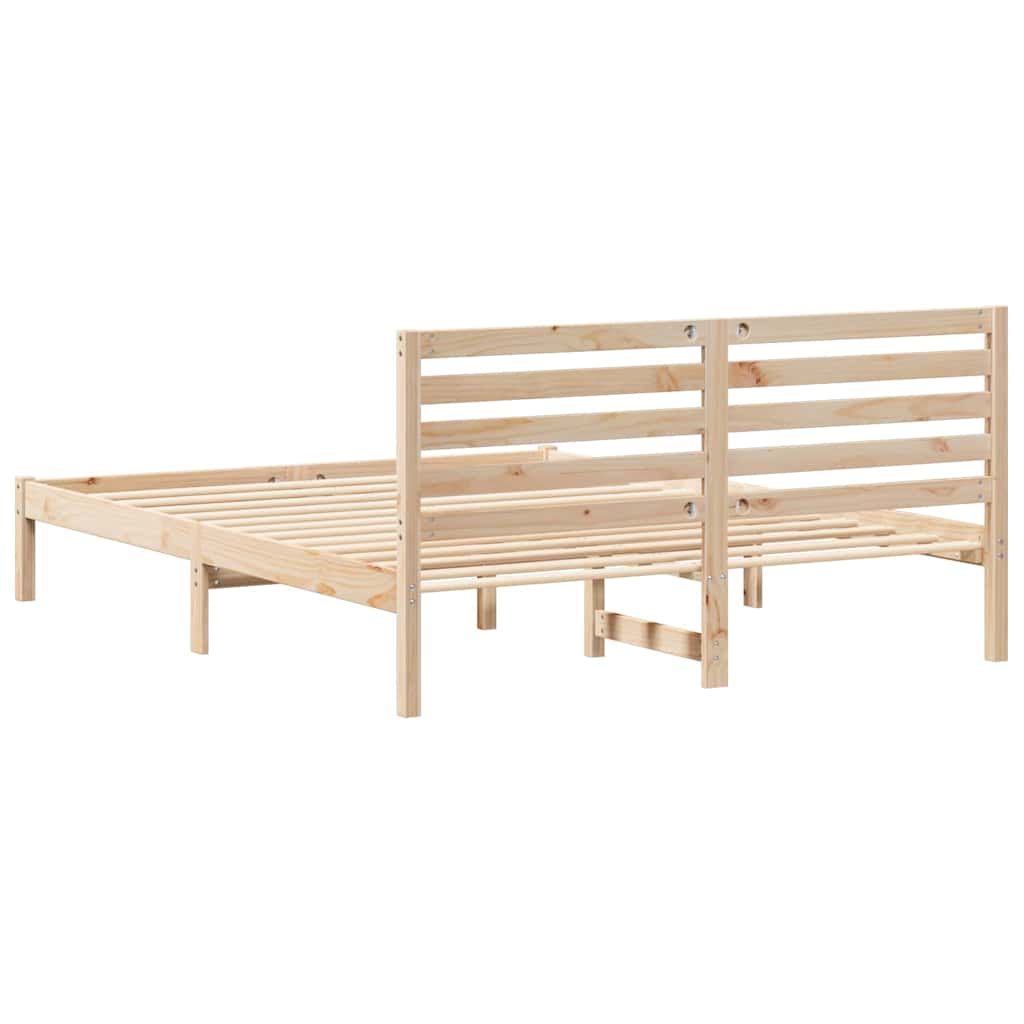 Struttura del letto Marrone 140 x 200 cm Pino massello | homemem39