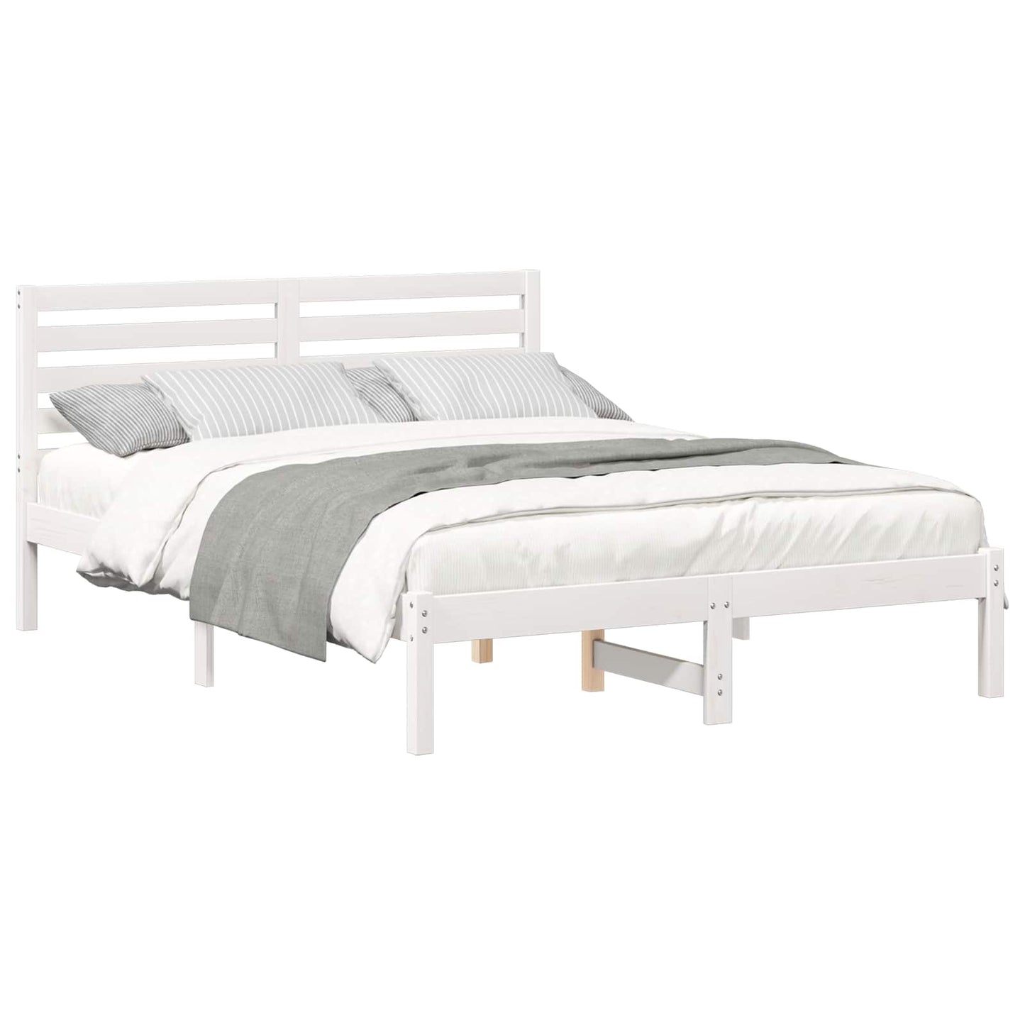 Struttura del letto Bianco 120 x 190 cm Pino massello | homemem39