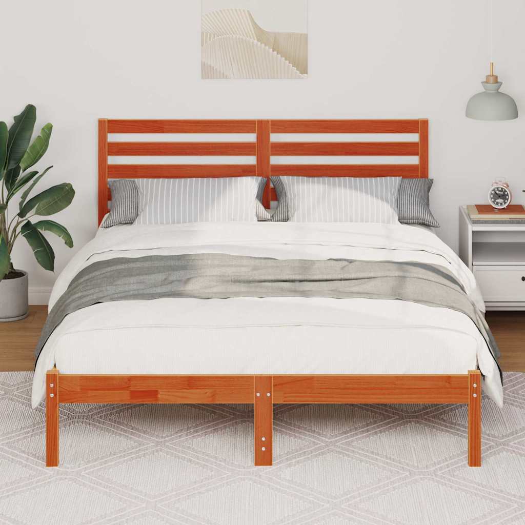 Struttura del letto Marrone cerato 120 x 190 cm Pino massello | homemem39