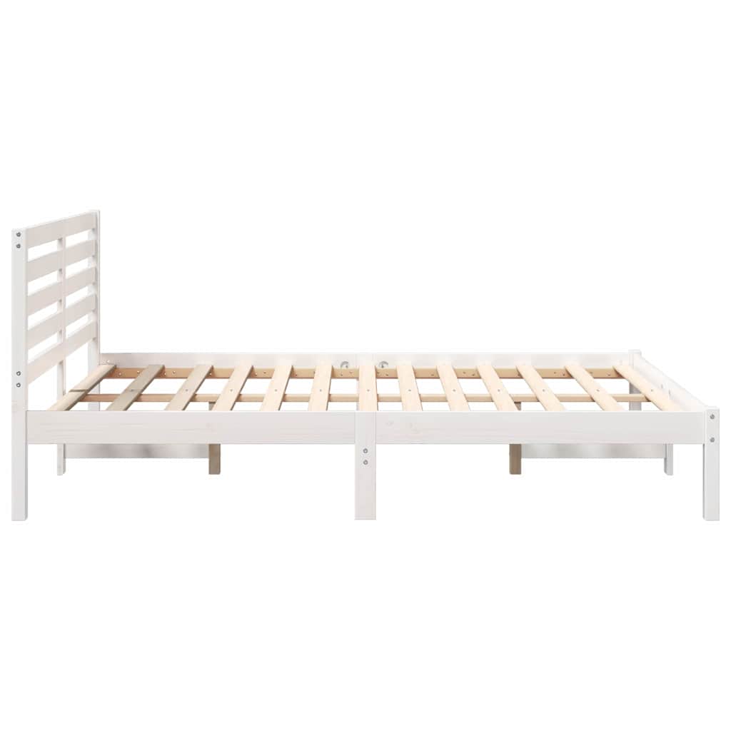 Struttura del letto Bianco 140 x 190 cm Pino massello | homemem39