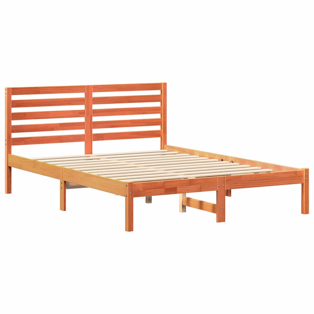 Struttura del letto Marrone cerato 140 x 190 cm Pino massello | homemem39