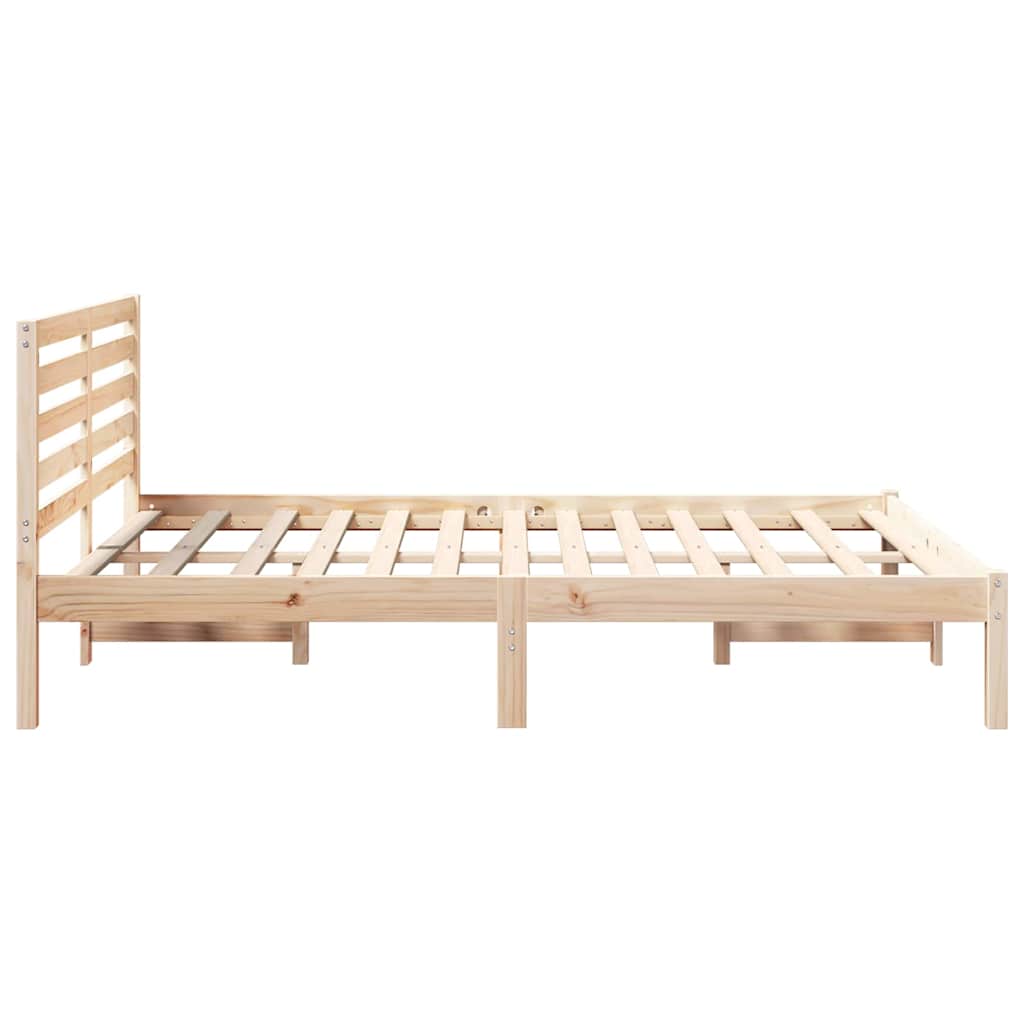 Struttura del letto Marrone 135 x 190 cm Pino massello | homemem39