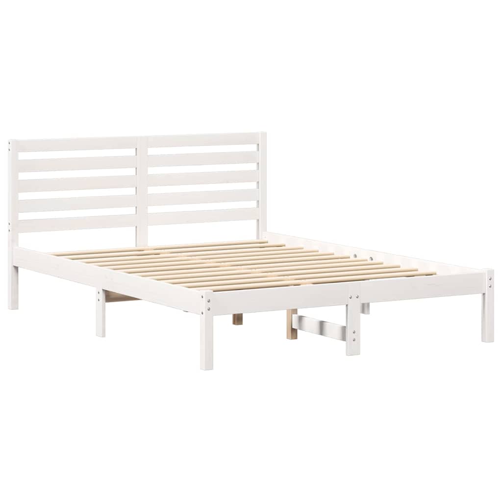 Struttura del letto Bianco 135 x 190 cm Pino massello | homemem39