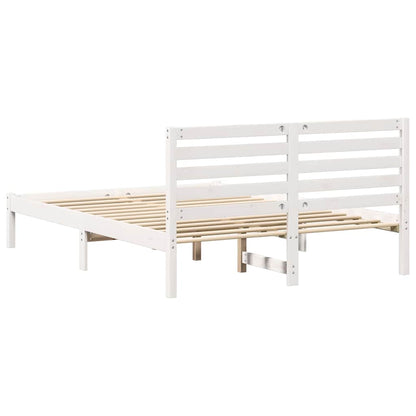 Struttura del letto Bianco 135 x 190 cm Pino massello | homemem39