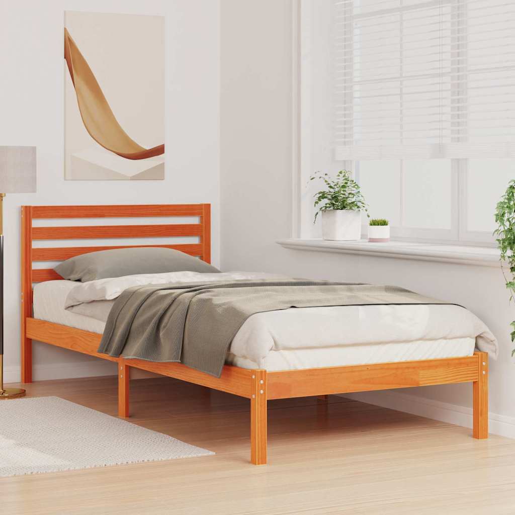 Struttura del letto Marrone cerato 80 x 210 cm Pino massello | homemem39