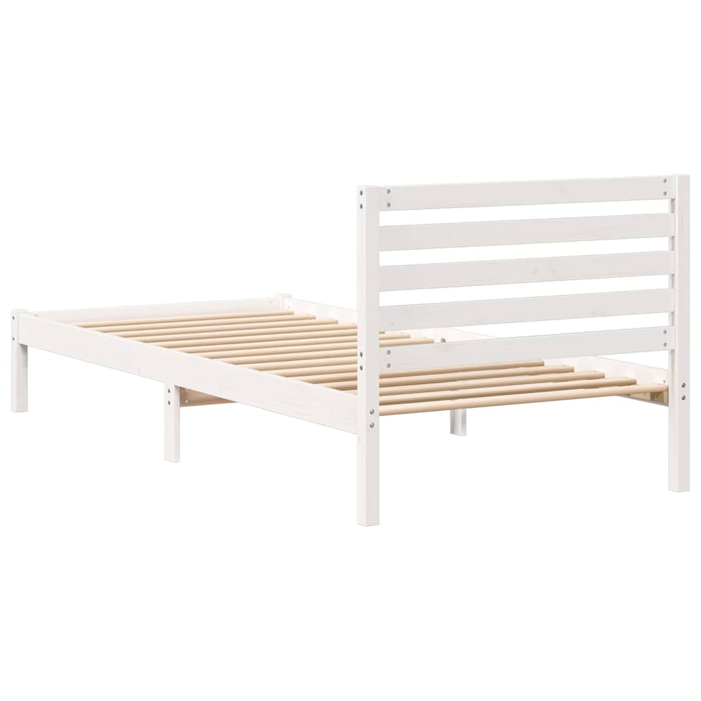 Struttura del letto Bianco 90 x 210 cm Pino massello | homemem39