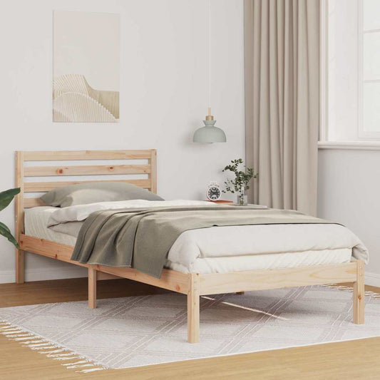Struttura del letto Marrone 100 x 210 cm Pino massello | homemem39