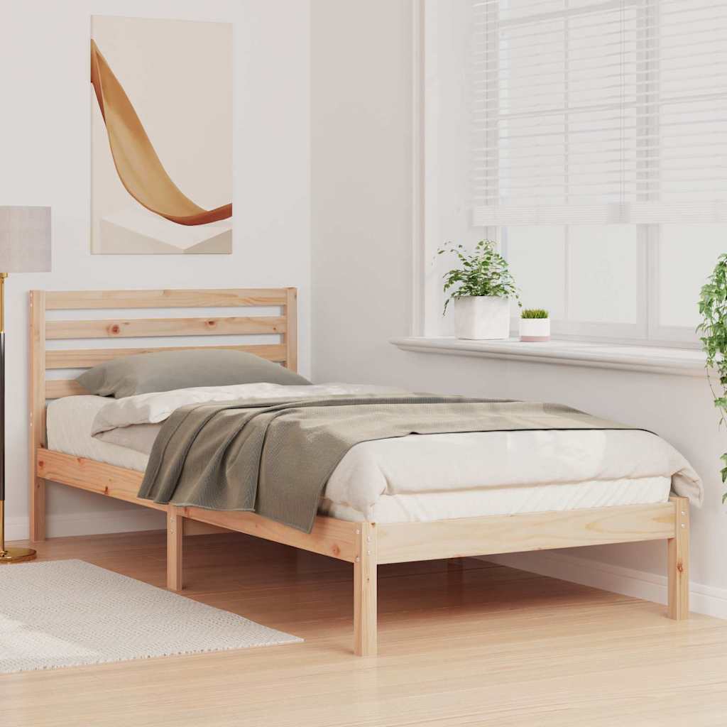 Struttura del letto Marrone 100 x 210 cm Pino massello | homemem39
