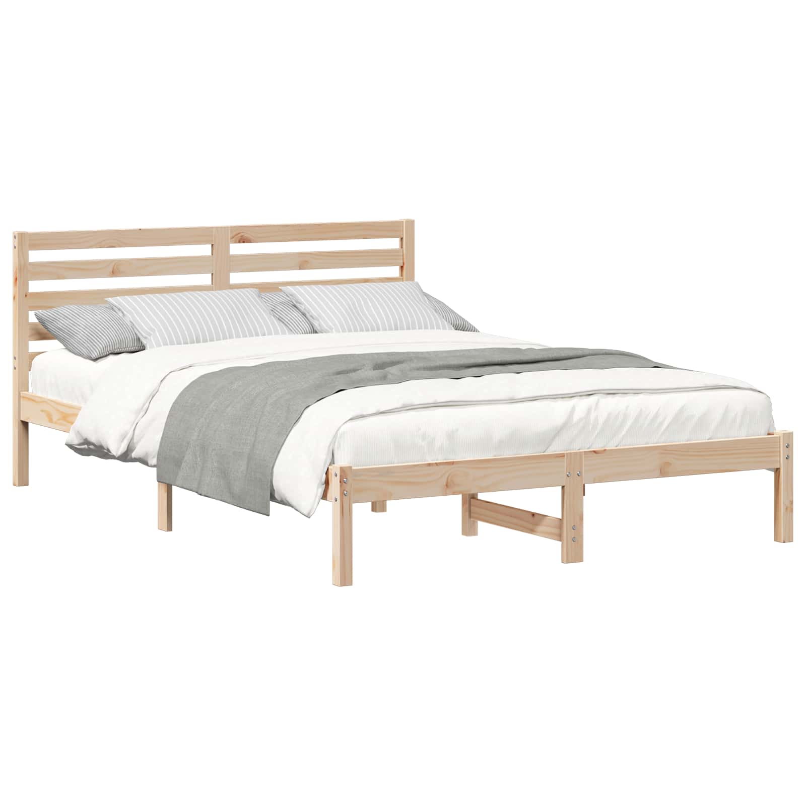 Struttura del letto Marrone 140 x 210 cm Pino massello | homemem39