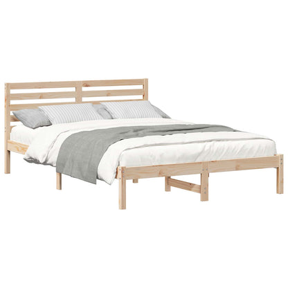 Struttura del letto Marrone 140 x 210 cm Pino massello | homemem39