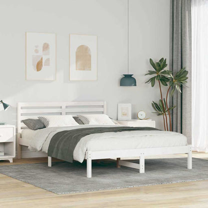 Struttura del letto Bianco 140 x 210 cm Pino massello | homemem39