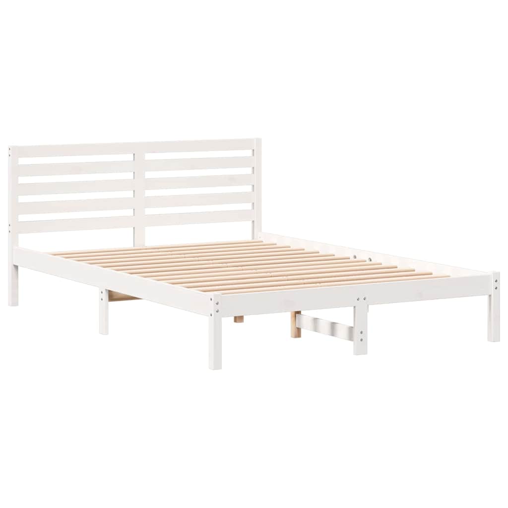 Struttura del letto Bianco 140 x 210 cm Pino massello | homemem39