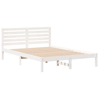 Struttura del letto Bianco 140 x 210 cm Pino massello | homemem39