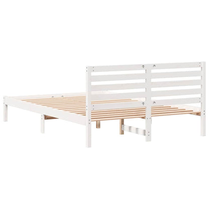 Struttura del letto Bianco 140 x 210 cm Pino massello | homemem39