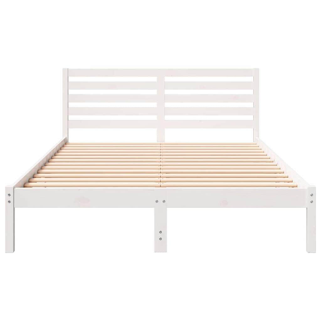 Struttura del letto Bianco 140 x 210 cm Pino massello | homemem39