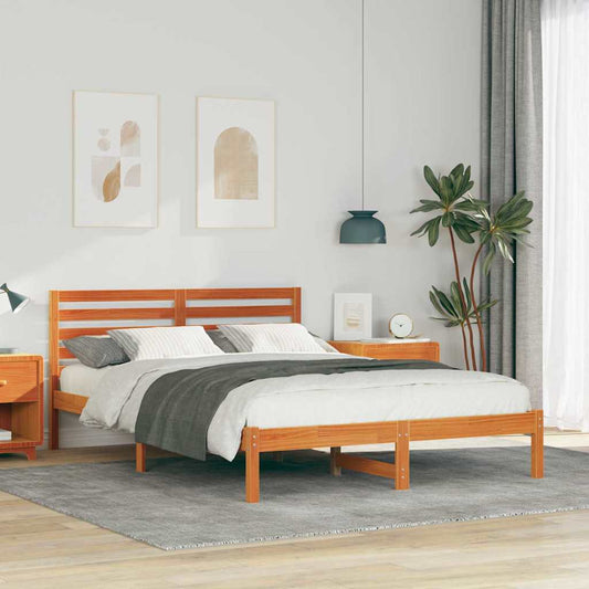 Struttura del letto Marrone cerato 140 x 210 cm Pino massello | homemem39