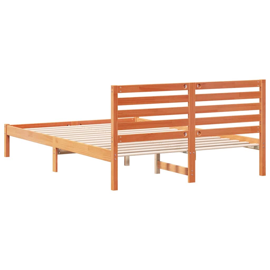 Struttura del letto Marrone cerato 140 x 210 cm Pino massello | homemem39