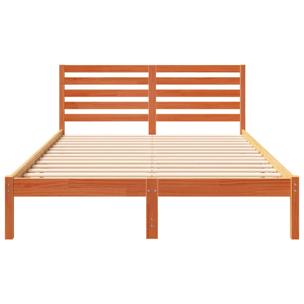 Struttura del letto Marrone cerato 140 x 210 cm Pino massello