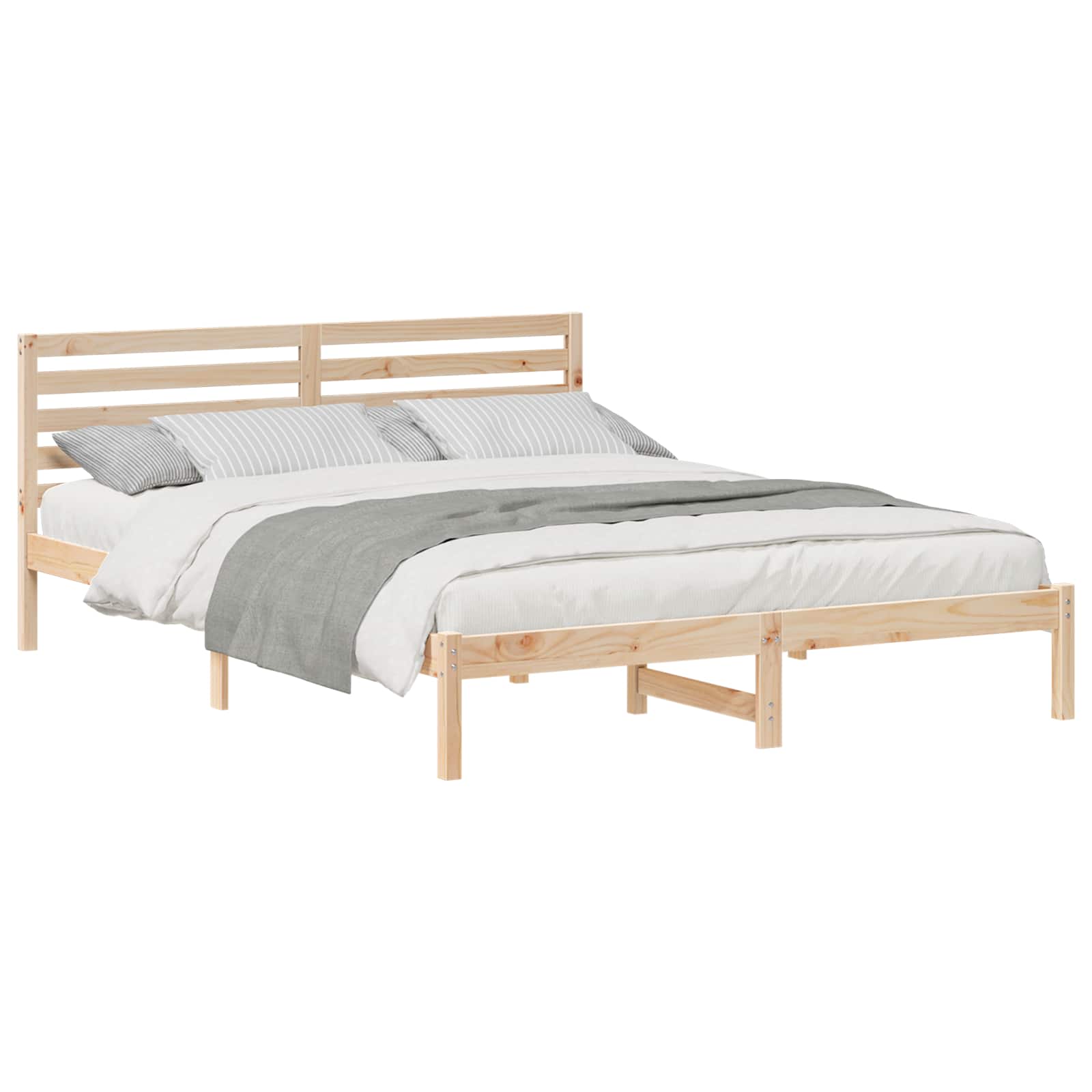 Struttura del letto Marrone 160 x 210 cm Pino massello | homemem39
