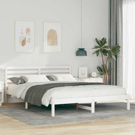 Struttura del letto Bianco 160 x 210 cm Pino massello | homemem39