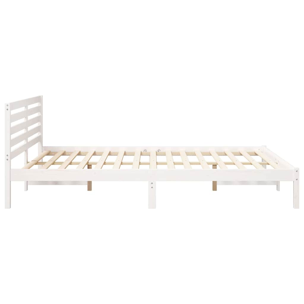 Struttura del letto Bianco 160 x 210 cm Pino massello | homemem39