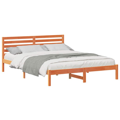 Struttura del letto Marrone cerato 160 x 210 cm Pino massello | homemem39