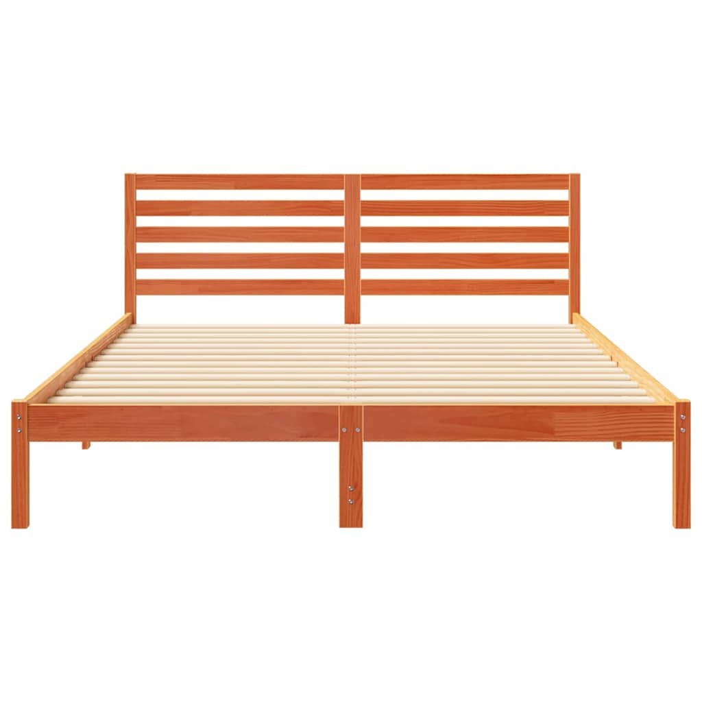 Struttura del letto Marrone cerato 160 x 210 cm Pino massello | homemem39
