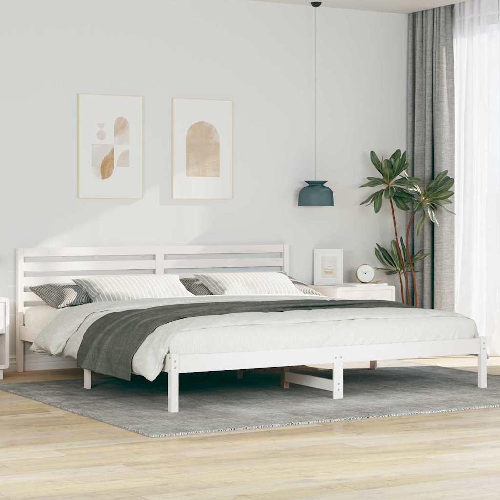 Struttura del letto Bianco 200 x 210 cm Pino massello | homemem39