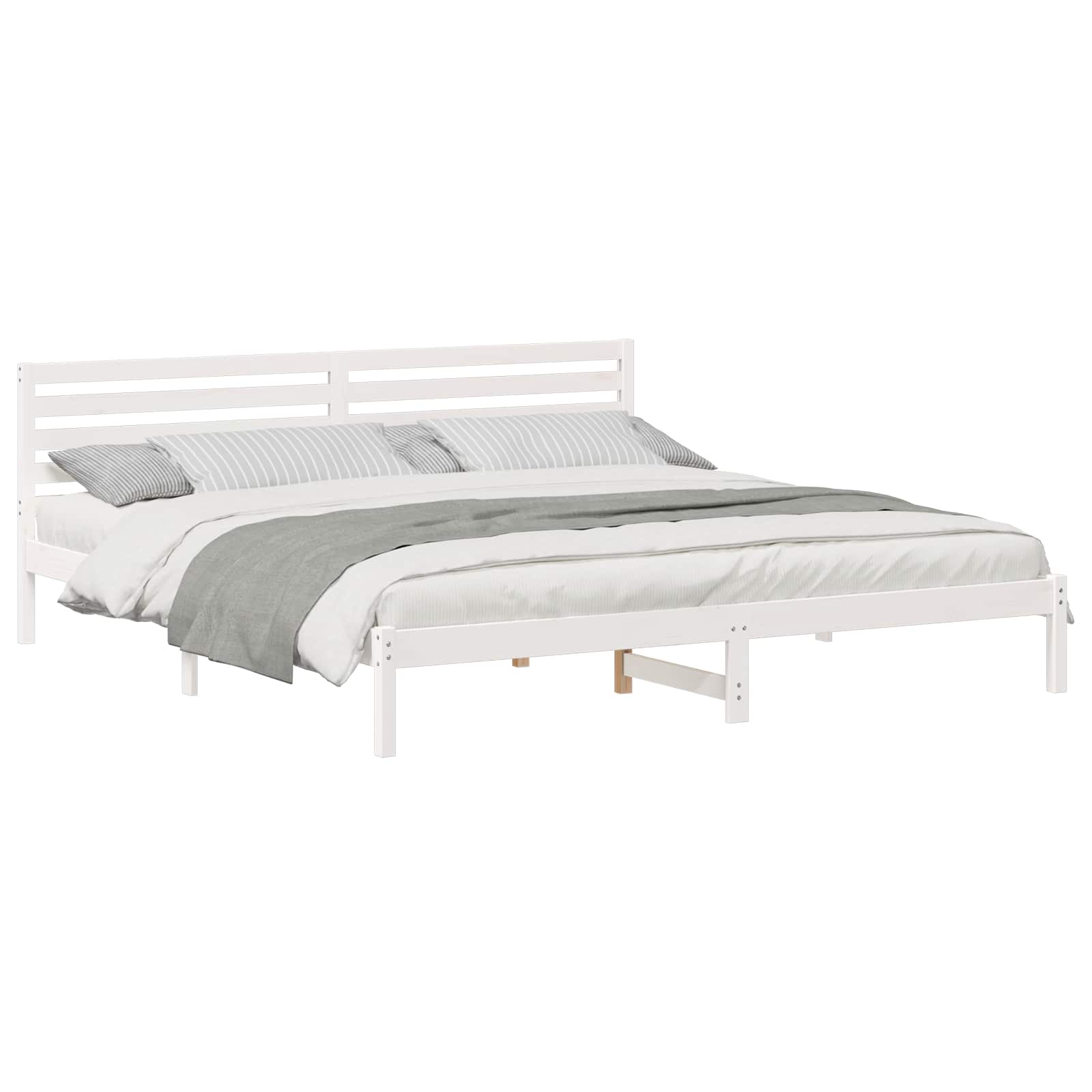 Struttura del letto Bianco 200 x 210 cm Pino massello | homemem39