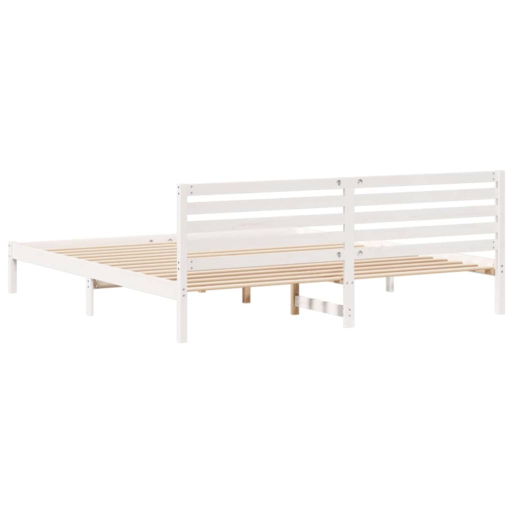 Struttura del letto Bianco 200 x 210 cm Pino massello | homemem39