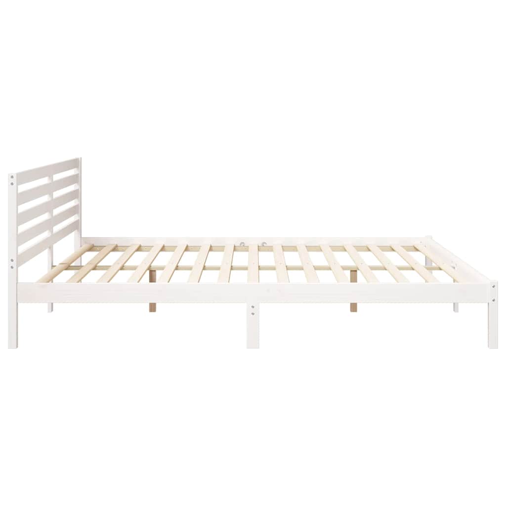 Struttura del letto Bianco 200 x 210 cm Pino massello | homemem39