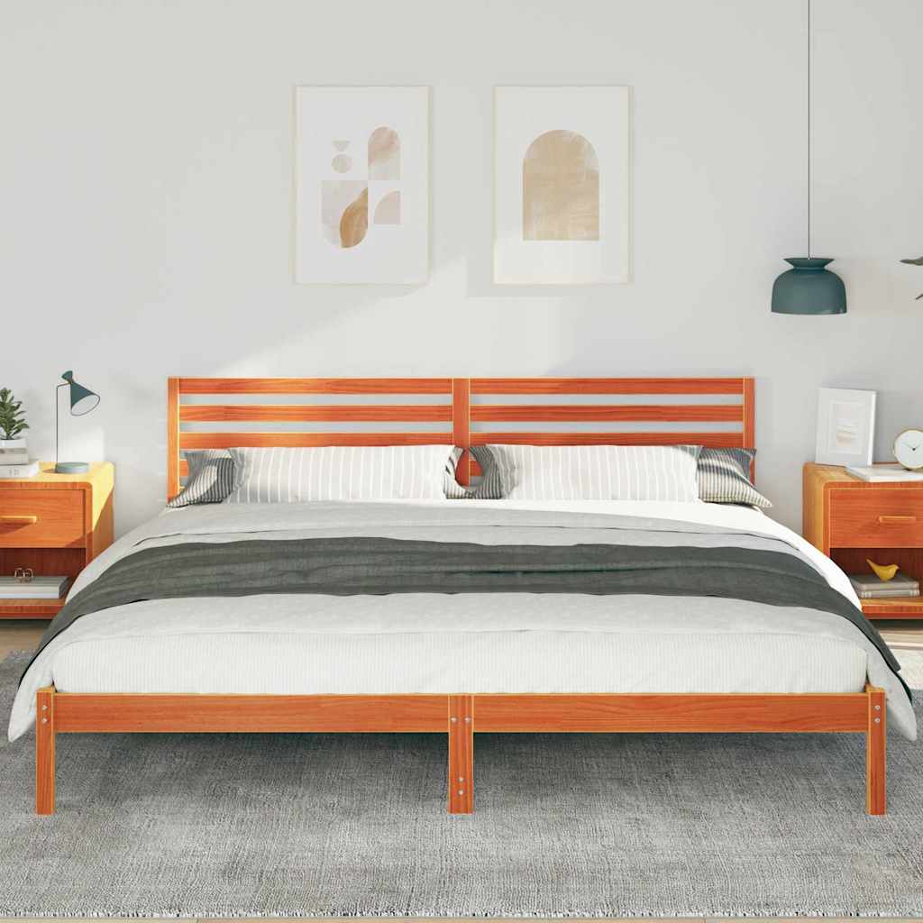 Struttura del letto Marrone cerato 200 x 210 cm Pino massello | homemem39