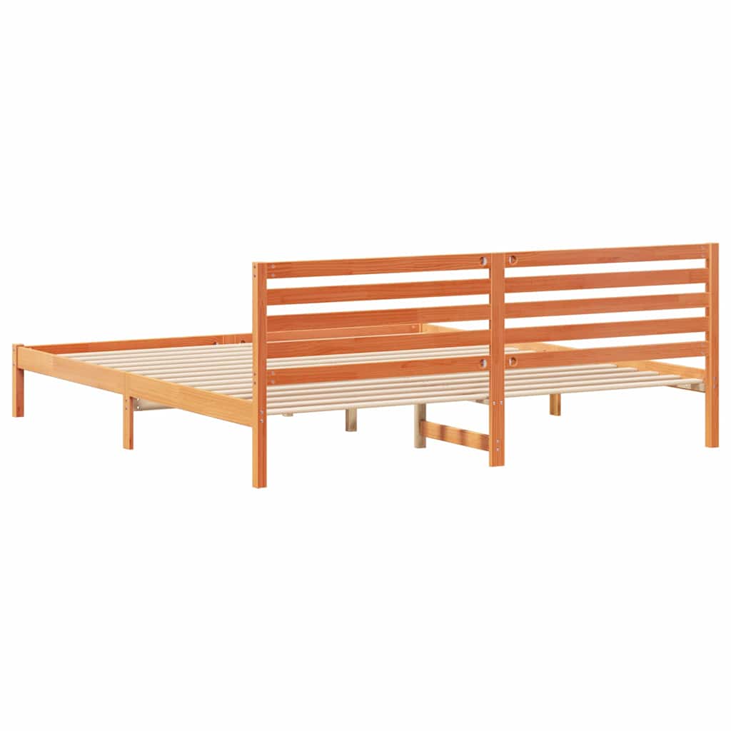 Struttura del letto Marrone cerato 200 x 210 cm Pino massello | homemem39