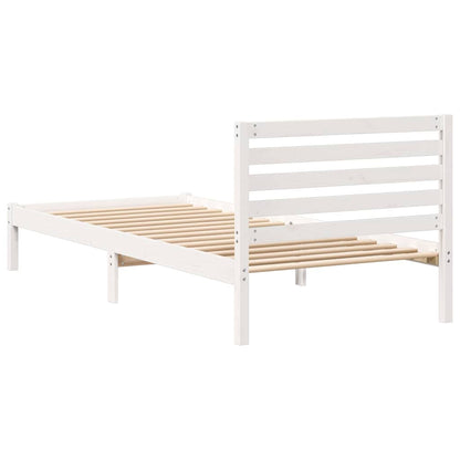Struttura del letto Bianco 80 x 220 cm Pino massello | homemem39