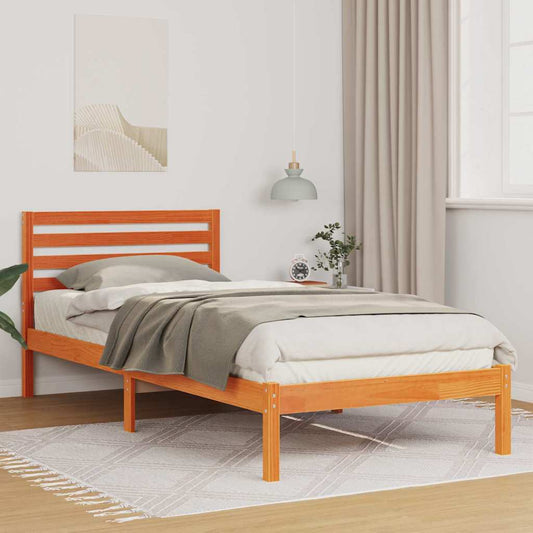 Struttura del letto Marrone cerato 80 x 220 cm Pino massello | homemem39