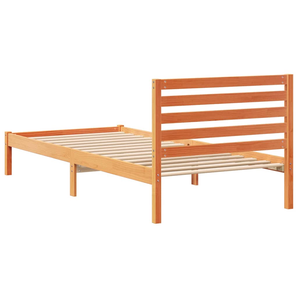 Struttura del letto Marrone cerato 80 x 220 cm Pino massello | homemem39
