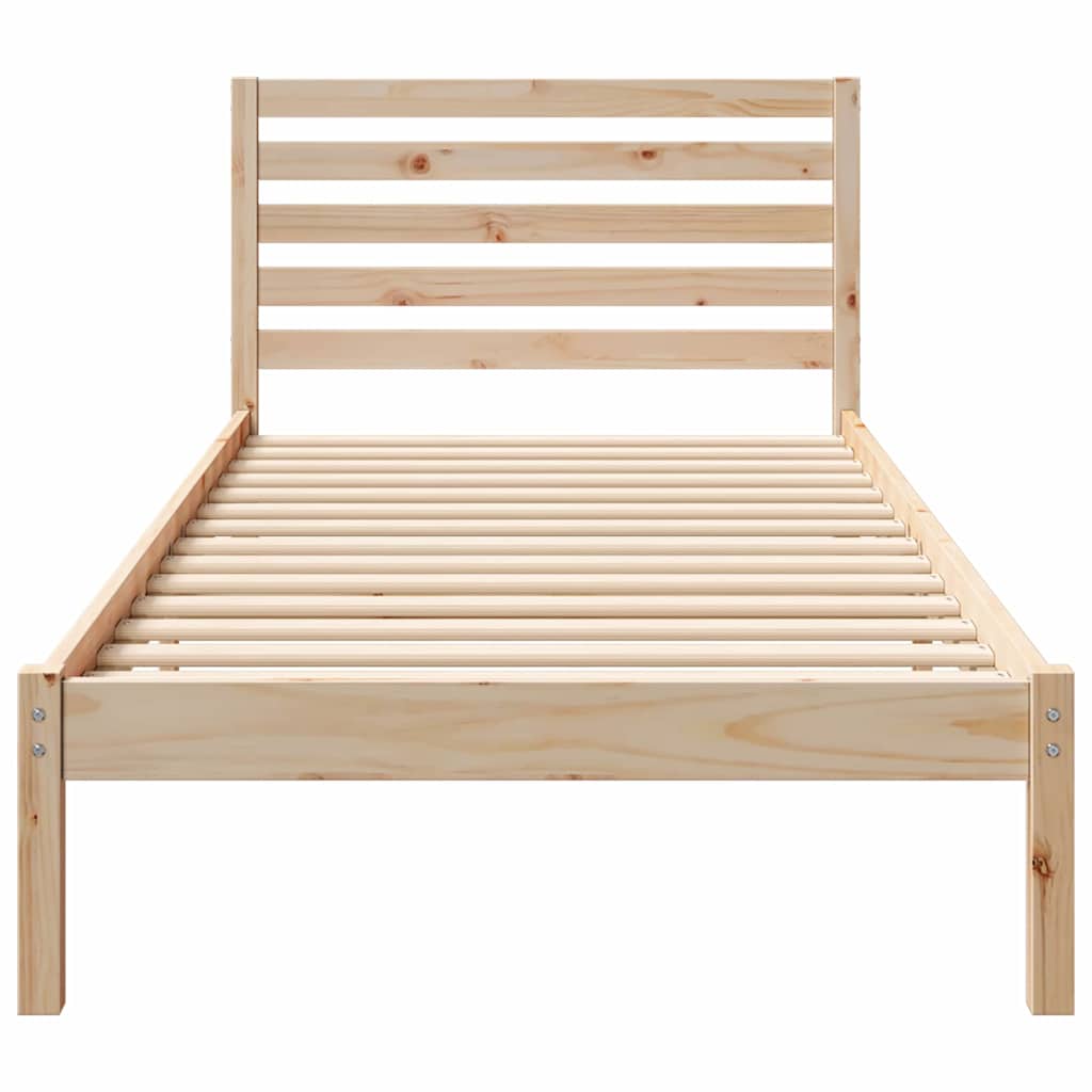 Struttura del letto Marrone 90 x 220 cm Pino massello | homemem39