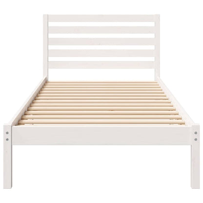 Struttura del letto Bianco 90 x 220 cm Pino massello | homemem39