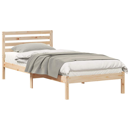 Struttura del letto Marrone 100 x 220 cm Pino massello | homemem39